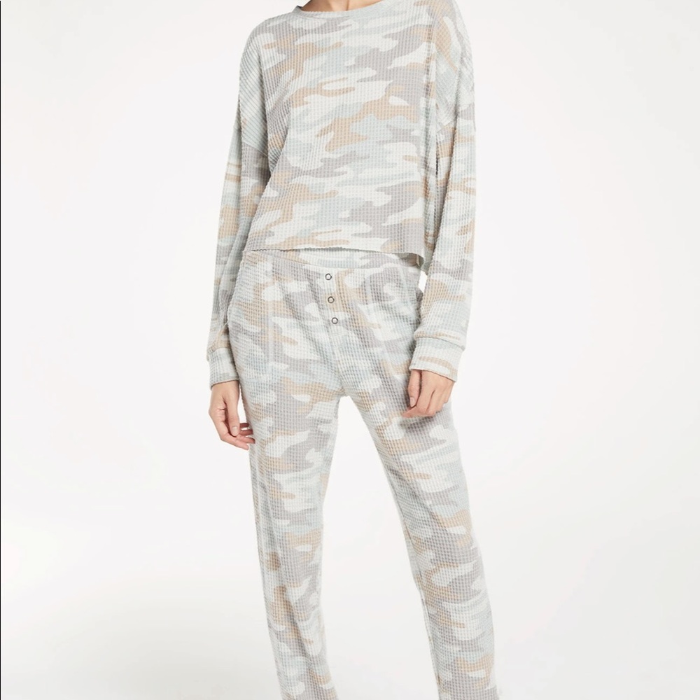 Z Supply Celine Camo Long Sleeve Top & Jogger